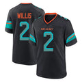 Punc M.Dolphins #2 Malik Willis Player Black Pitch Rivalries Collection Home Game Stitched Jerseys