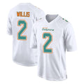 Punc M.Dolphins #2 Malik Willis Player White Fashion Home Game Stitched Jerseys
