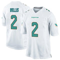 Punc M.Dolphins #2 Malik Willis Player White Home Game Stitched Jerseys