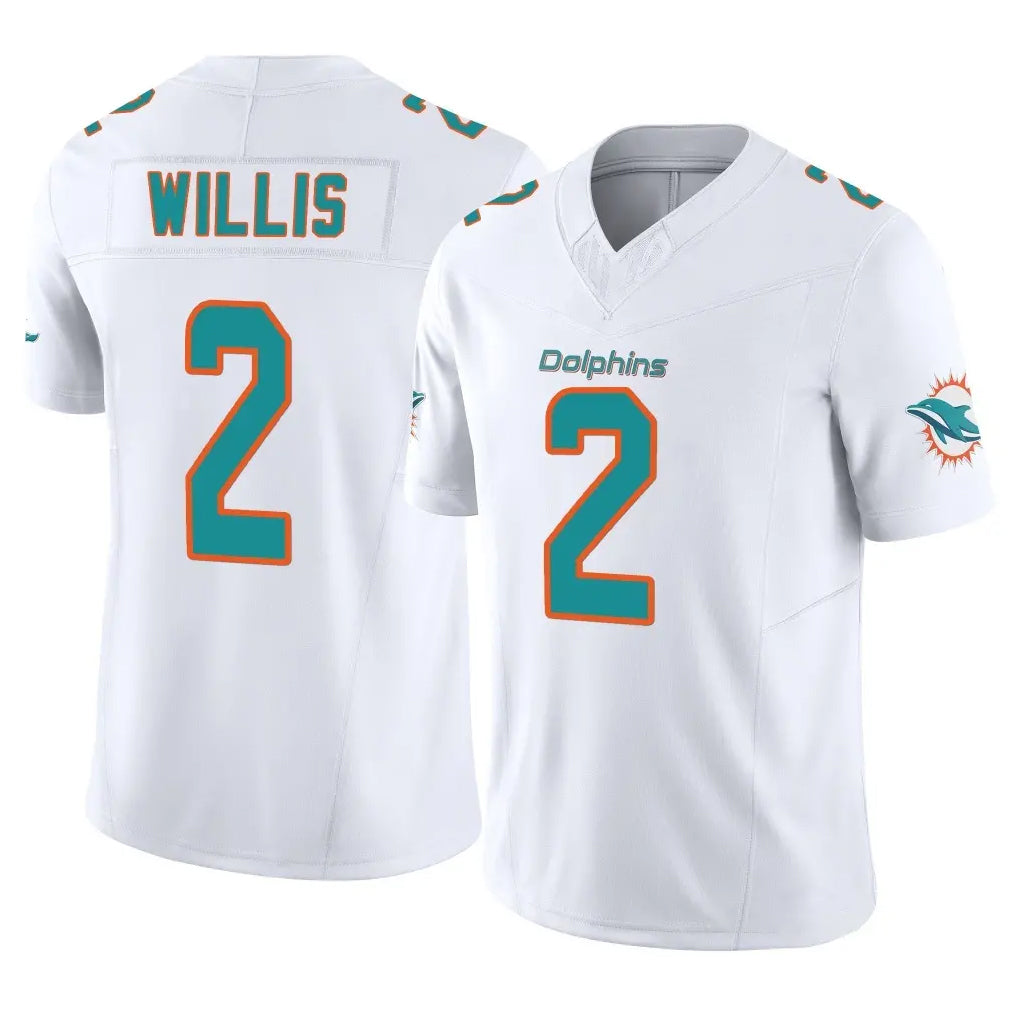 Punc M.Dolphins #2 Malik Willis Player White Limited Vapor F.U.S.E. Home Game Stitched Jerseys