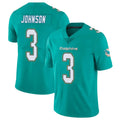 Punc M.Dolphins #3 Chris Johnson Player Aqua Limited Vapor Untouchable Home Game Stitched Jerseys