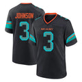 Punc M.Dolphins #3 Chris Johnson Player Black Pitch Rivalries Collection Home Game Stitched Jerseys
