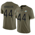 Punc M.Dolphins #44 Chop Robinson Player Salute To Service Olive Stitched Jerseys