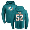 Punc M.Dolphins #52 Patrick Paul Player Aqua LOGO Pullover Hoodies Limited Stitched Jerseys