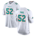 Punc M.Dolphins #52 Patrick Paul Player White Limited Home Game Stitched Jerseys