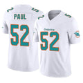 Punc M.Dolphins #52 Patrick Paul Player White Limited Vapor F.U.S.E. Home Game Stitched Jerseys