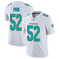 Punc M.Dolphins #52 Patrick Paul Player White Limited Vapor Untouchable Home Game Stitched Jerseys