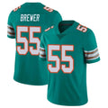Punc M.Dolphins #55 Aaron Brewer Player Aqua Limited Alternate Vapor Untouchable Home Game Stitched Jerseys