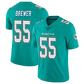 Punc M.Dolphins #55 Aaron Brewer Player Aqua Limited Vapor Untouchable Home Game Stitched Jerseys