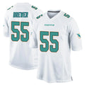Punc M.Dolphins #55 Aaron Brewer Player White Home Game Stitched Jerseys