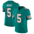 Punc M.Dolphins #5 Jaylen Wright Player Aqua Limited Alternate Vapor Untouchable Home Game Stitched Jerseys