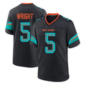 Punc M.Dolphins #5 Jaylen Wright Player Black Pitch Rivalries Collection Home Game Stitched Jerseys