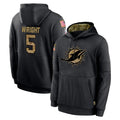 Punc M.Dolphins #5 Jaylen Wright Player Black Salute to Service Hoodies Limited Game Stitched Jerseys