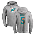 Punc M.Dolphins #5 Jaylen Wright Player Gray LOGO Pullover Hoodies Limited Stitched Jerseys