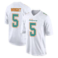 Punc M.Dolphins #5 Jaylen Wright Player White Fashion Home Game Stitched Jerseys