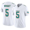 Punc M.Dolphins #5 Jaylen Wright Player White Limited Vapor F.U.S.E. Home Game Stitched Jerseys