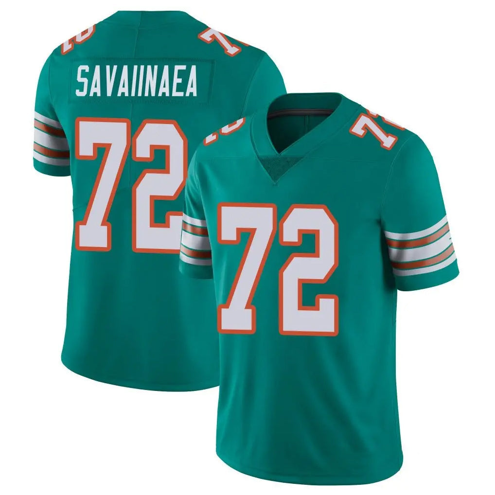 Punc M.Dolphins #72 Jonah Savaiinaea Player Aqua Limited Alternate Vapor Untouchable Home Game Stitched Jerseys