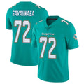 Punc M.Dolphins #72 Jonah Savaiinaea Player Aqua Limited Vapor Untouchable Home Game Stitched Jerseys