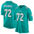 Punc M.Dolphins #72 Jonah Savaiinaea Player Aqua Team Color Home Game Stitched Jerseys
