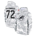 Punc M.Dolphins #72 Jonah Savaiinaea Player Arctic Camo Salute to Service Hoodies Limited Game Stitched Jerseys