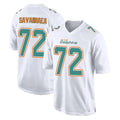 Punc M.Dolphins #72 Jonah Savaiinaea Player White Fashion Home Game Stitched Jerseys