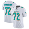 Punc M.Dolphins #72 Jonah Savaiinaea Player White Limited Vapor Untouchable Home Game Stitched Jerseys