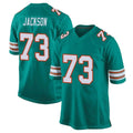 Punc M.Dolphins #73 Austin Jackson Player Aqua Alternate Home Game Stitched Jerseys