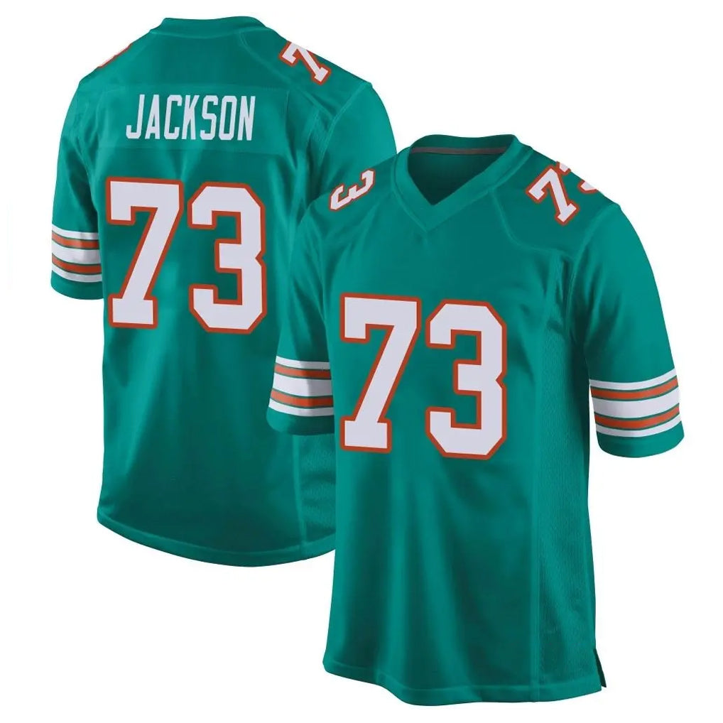 Punc M.Dolphins #73 Austin Jackson Player Aqua Alternate Home Game Stitched Jerseys