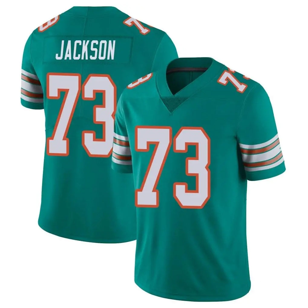 Punc M.Dolphins #73 Austin Jackson Player Aqua Limited Alternate Vapor Untouchable Home Game Stitched Jerseys