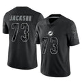 Punc M.Dolphins #73 Austin Jackson Player Black Reflective Limited Game Stitched Jerseys