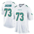 Punc M.Dolphins #73 Austin Jackson Player White Home Game Stitched Jerseys