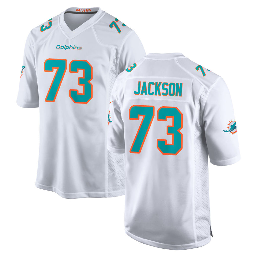 Punc M.Dolphins #73 Austin Jackson Player White Limited Home Game Stitched Jerseys