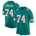 Punc M.Dolphins #74 Kadyn Proctor Player Aqua Alternate Home Game Stitched Jerseys