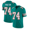Punc M.Dolphins #74 Kadyn Proctor Player Aqua Limited Alternate Vapor Untouchable Home Game Stitched Jerseys