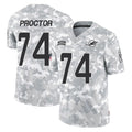 Punc M.Dolphins #74 Kadyn Proctor Player Arctic Camo Salute To Service Limited Game Stitched Jerseys