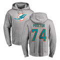 Punc M.Dolphins #74 Kadyn Proctor Player Gray LOGO Pullover Hoodies Limited Stitched Jerseys