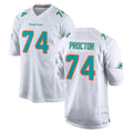 Punc M.Dolphins #74 Kadyn Proctor Player White Limited Home Game Stitched Jerseys