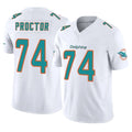 Punc M.Dolphins #74 Kadyn Proctor Player White Limited Vapor F.U.S.E. Home Game Stitched Jerseys