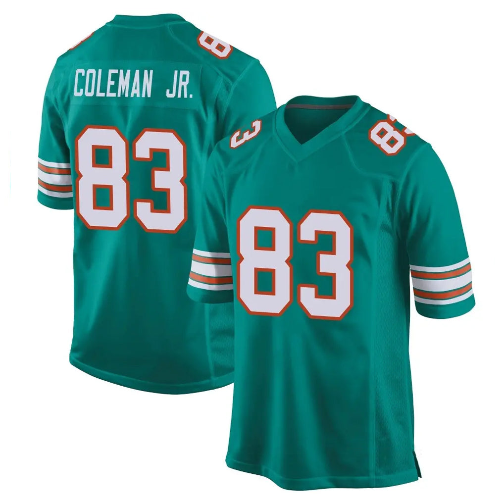Punc M.Dolphins #83 Kevin Coleman Jr. Player Aqua Alternate Home Game Stitched Jerseys