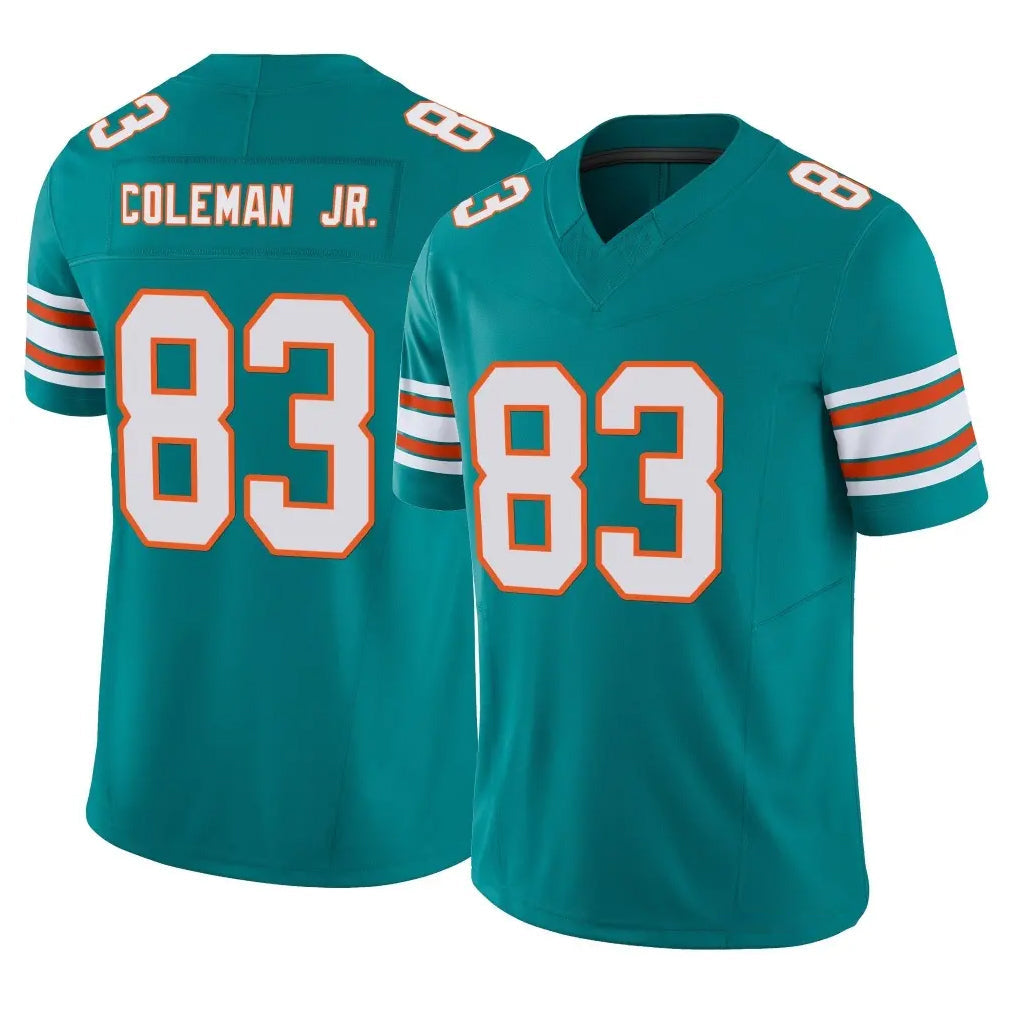 Punc M.Dolphins #83 Kevin Coleman Jr. Player Aqua Limited Alternate Vapor F.U.S.E. Home Game Stitched Jerseys