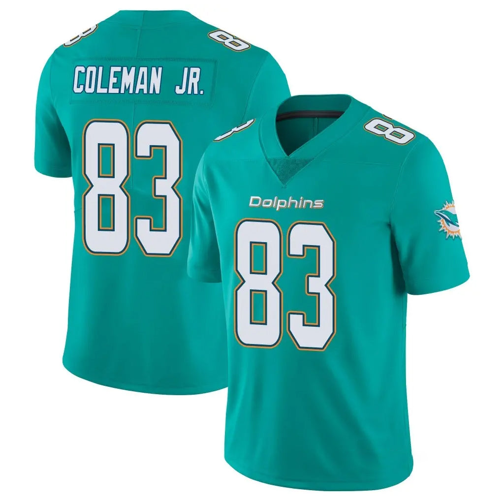 Punc M.Dolphins #83 Kevin Coleman Jr. Player Aqua Limited Vapor Untouchable Home Game Stitched Jerseys