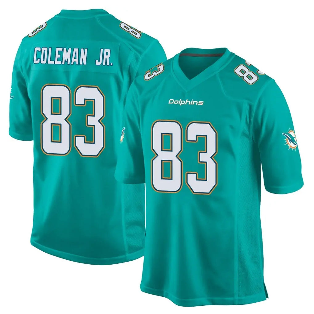 Punc M.Dolphins #83 Kevin Coleman Jr. Player Aqua Team Color Home Game Stitched Jerseys