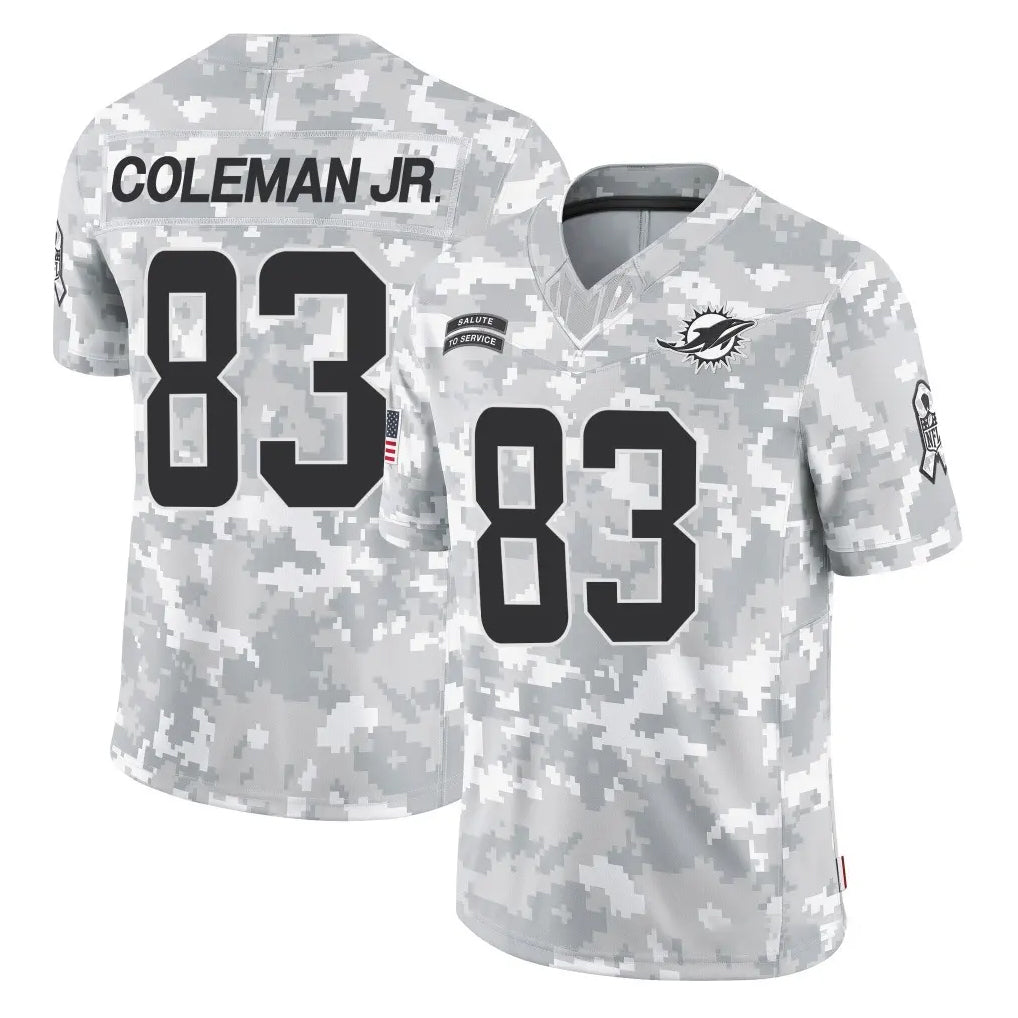 Punc M.Dolphins #83 Kevin Coleman Jr. Player Arctic Camo Salute To Service Limited Game Stitched Jerseys