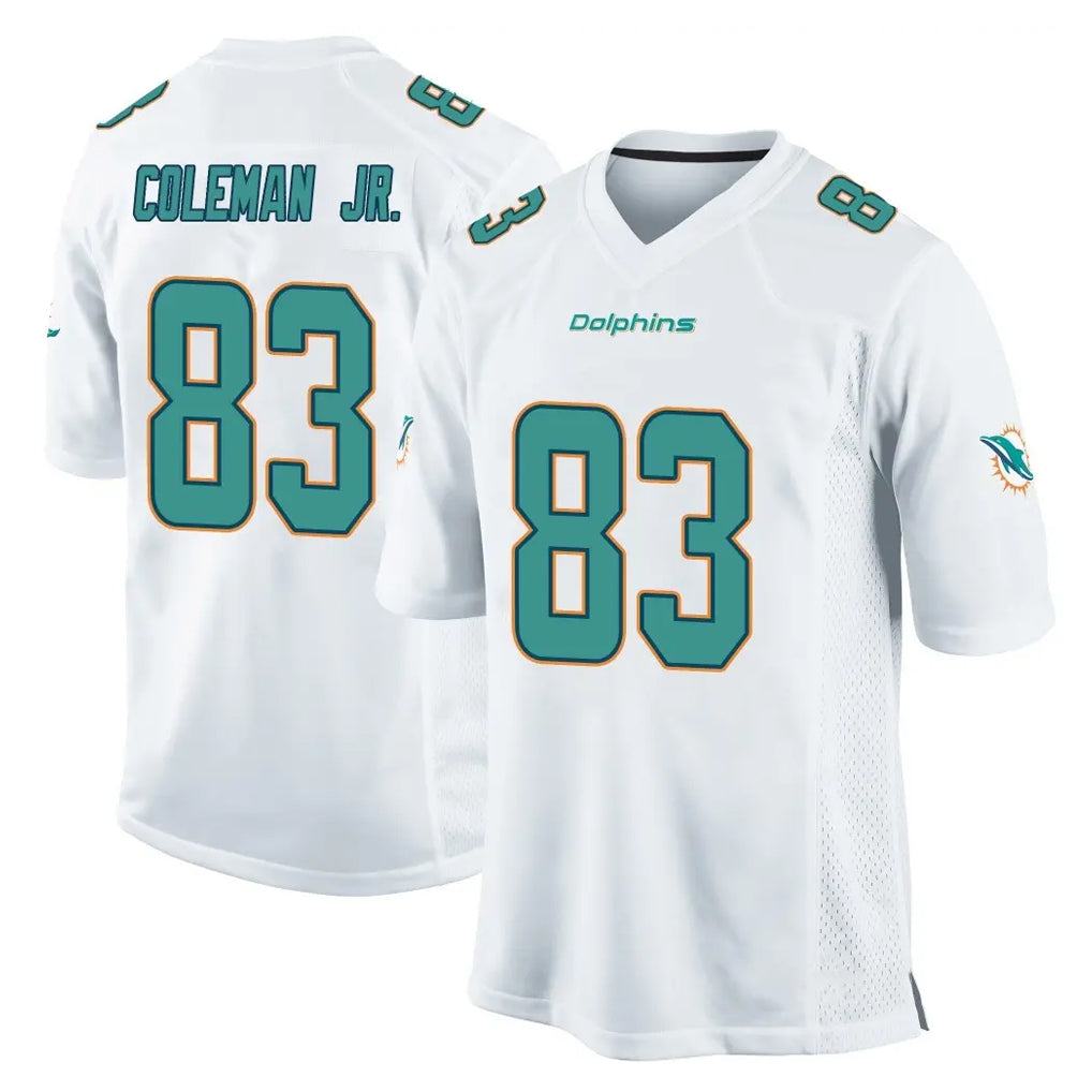 Punc M.Dolphins #83 Kevin Coleman Jr. Player White Home Game Stitched Jerseys