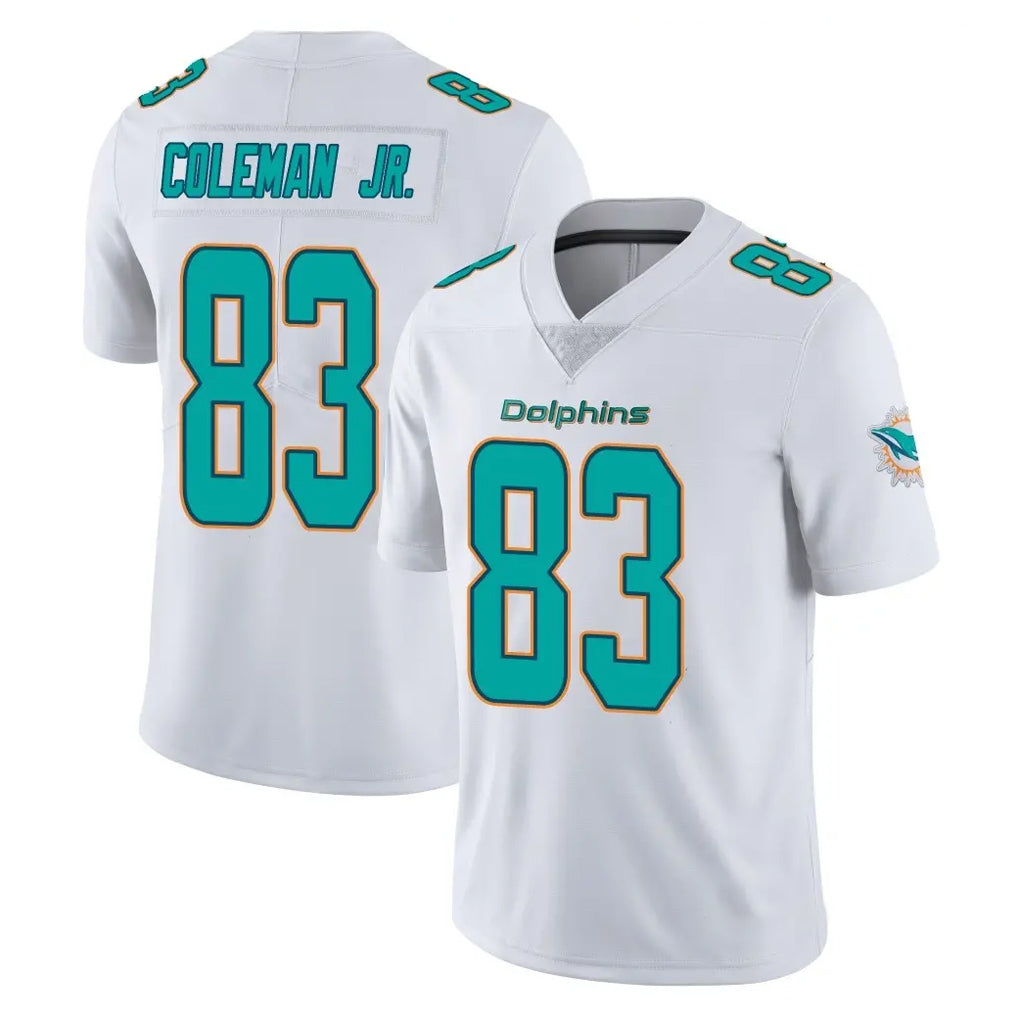 Punc M.Dolphins #83 Kevin Coleman Jr. Player White Limited Vapor Untouchable Home Game Stitched Jerseys