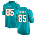 Punc M.Dolphins #85 Greg Dulcich Player Aqua Home Game Stitched Jerseys