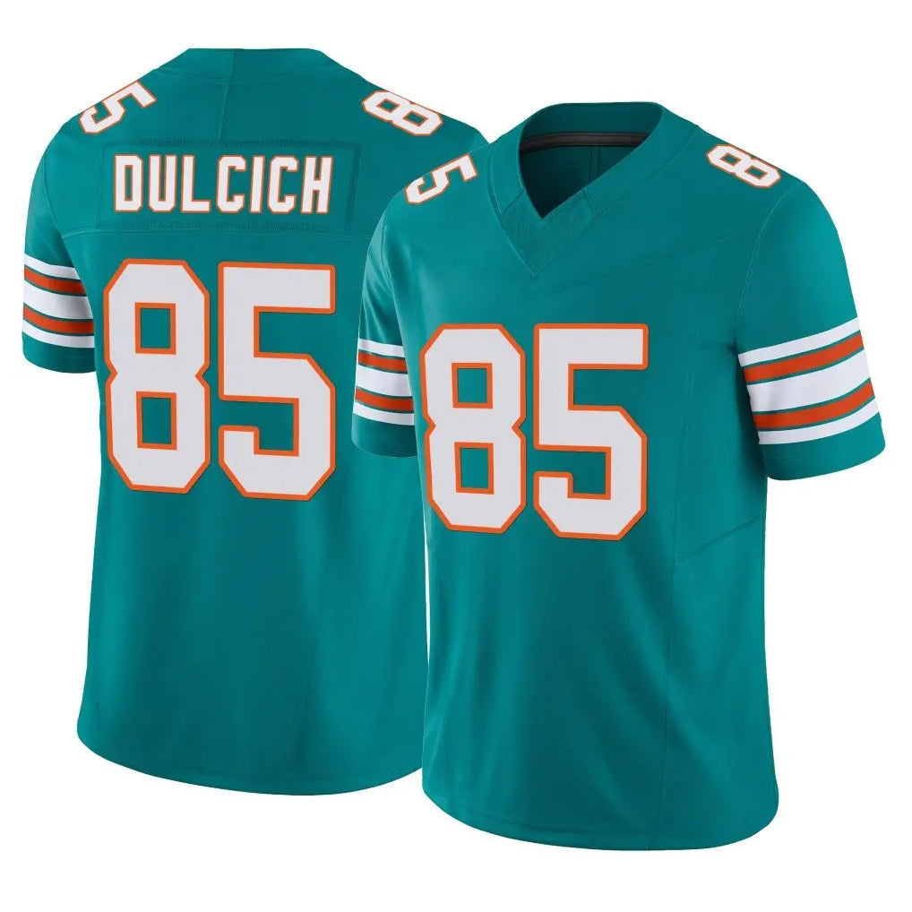 Punc M.Dolphins #85 Greg Dulcich Player Aqua Limited Alternate Vapor F.U.S.E. Home Game Stitched Jerseys