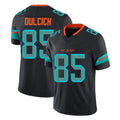 Punc M.Dolphins #85 Greg Dulcich Player Black Limited Pitch Rivalries Collection Home Game Stitched Jerseys