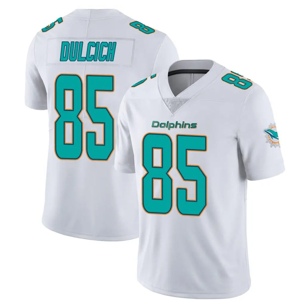 Punc M.Dolphins #85 Greg Dulcich Player White Limited Vapor Untouchable Home Game Stitched Jerseys