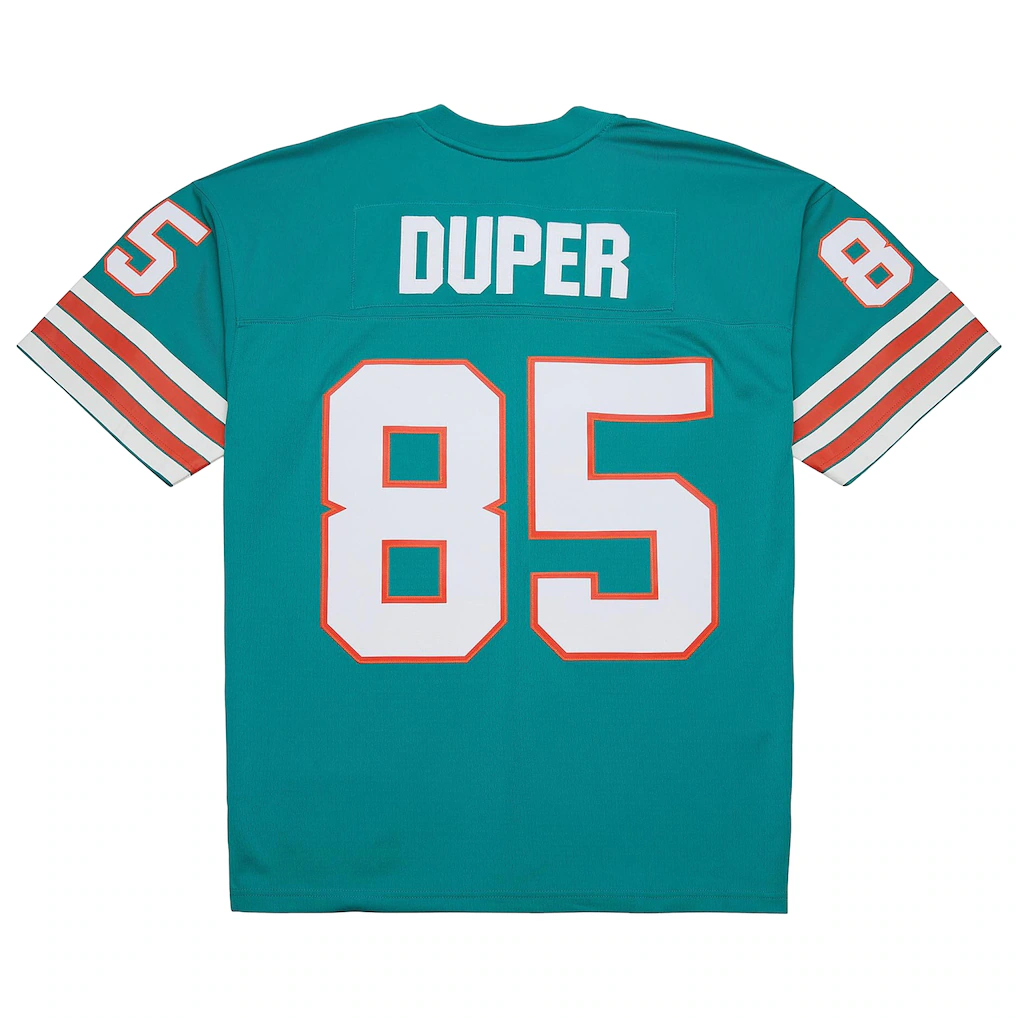 Punc M.Dolphins #85 Mark Duper Mitchell & Ness Aqua Legacy Replica Jersey